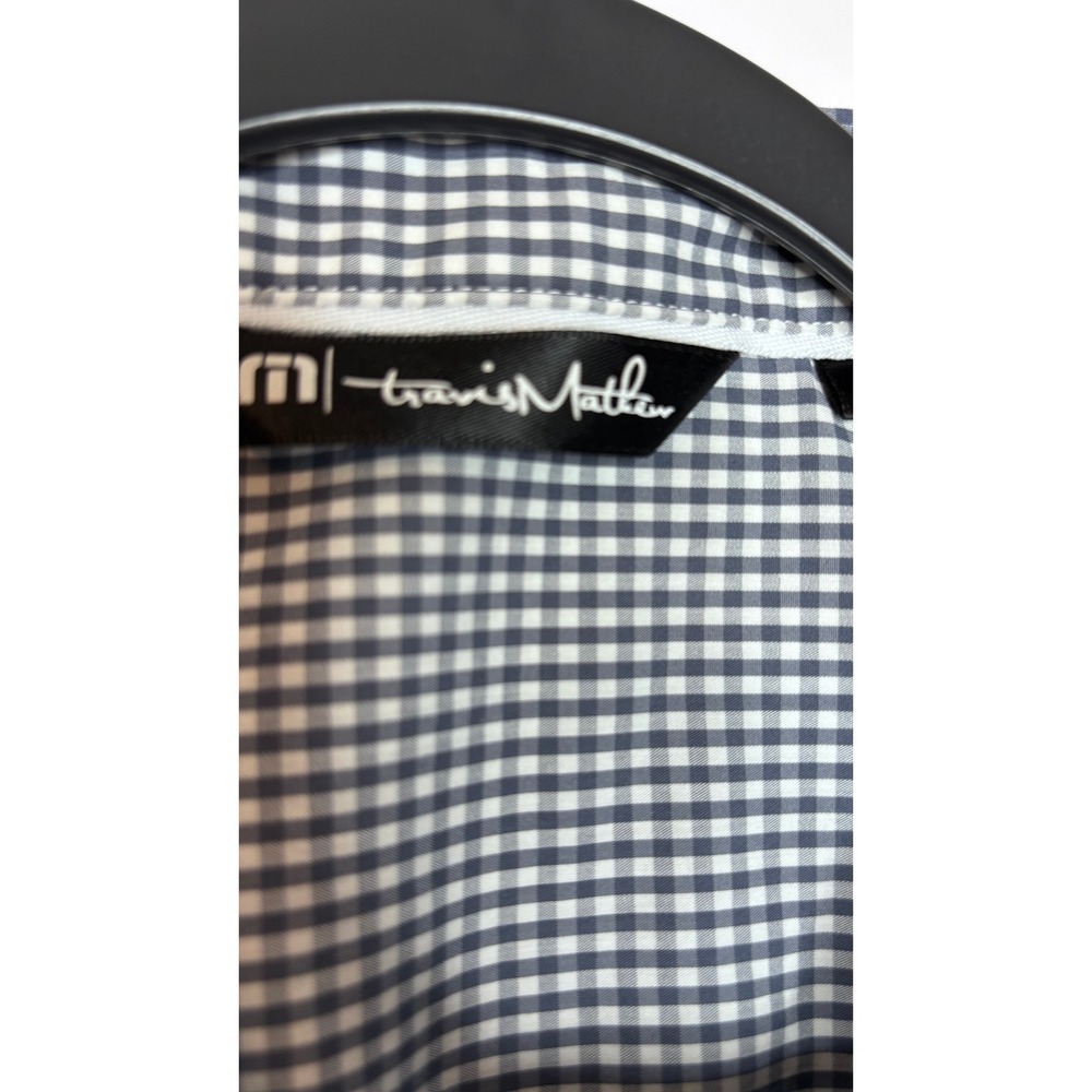 Travis Mathew Men's XL Short Sleeve Button Down Gingham Check Shirt‎ - Picture 3 of 5